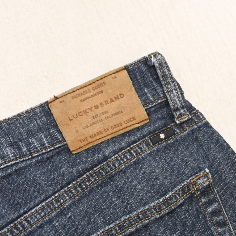 Lucky Brand 221‎ Straight Stretch Denim Blue Jeans Mens Size 38 x 32